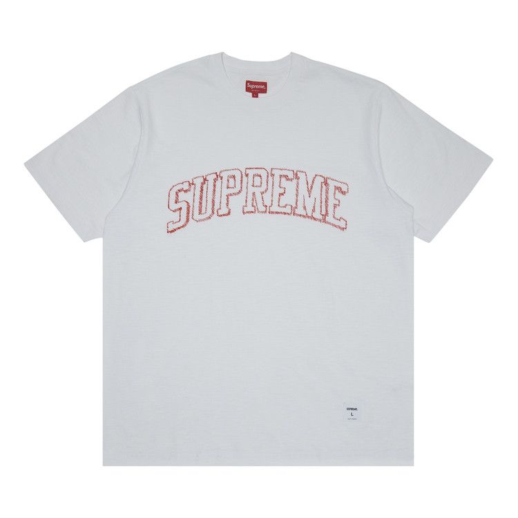 Buy Supreme Sketch Embroidered Short-Sleeve Top 'White' - SS23KN50