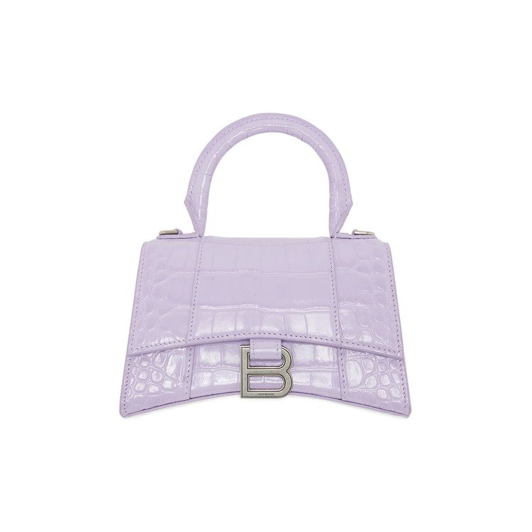 Balenciaga XS Hourglass Top Handle Bag Lilac