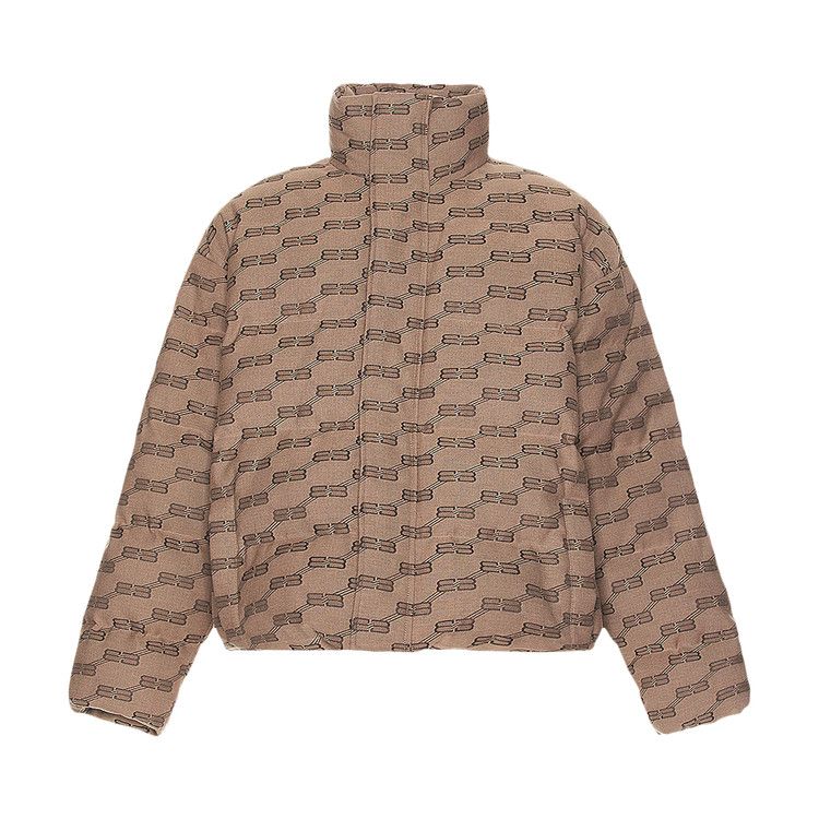 Balenciaga Monogram Puffer Jacket Beige/Brown