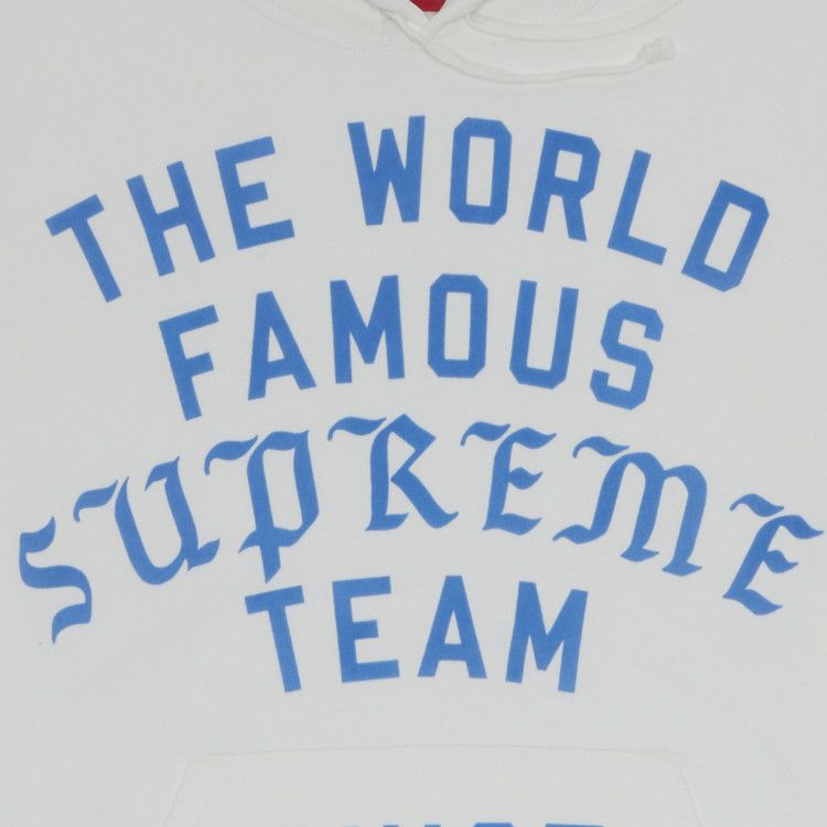 Buy Supreme Team Flocked Hooded Sweatshirt 'White' - SS23SW12