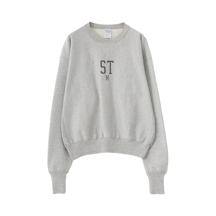 Buy Saint Michael STM Crew Sweatshirt 'Grey' - SM A22 0000 018