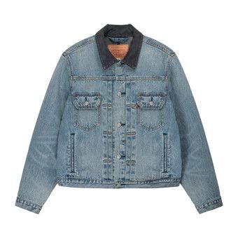Stüssy & Levi's® Embossed Trucker Jacket - Medium Wash