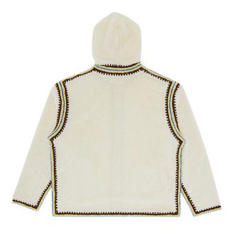 Buy Supreme Crochet Edge Hooded Zip Up Top 'White' - SS23KN14