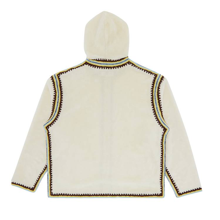 Buy Supreme Crochet Edge Hooded Zip Up Top 'White' - SS23KN14