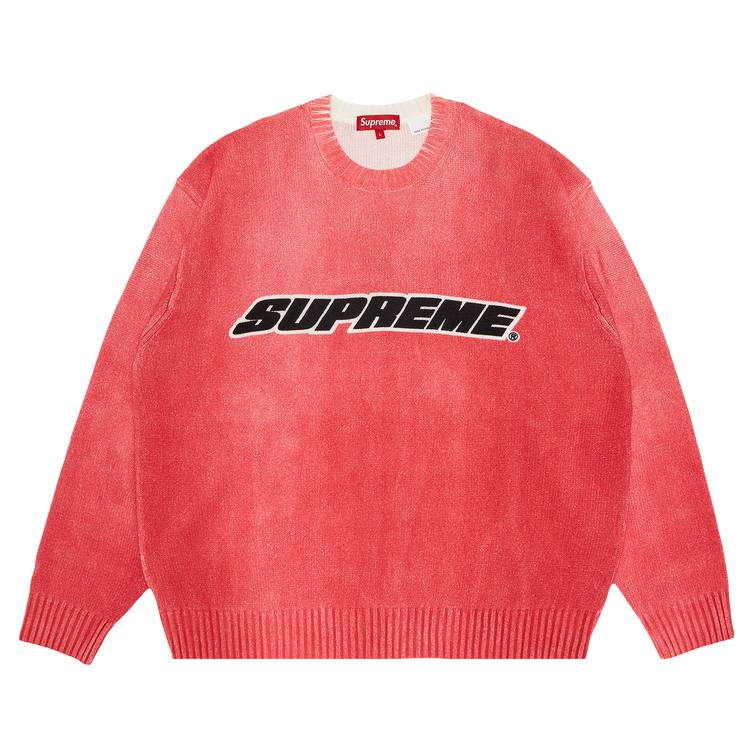 Buy Supreme Printed Washed Sweater 'Pink' - SS23SK9 PINK | GOAT