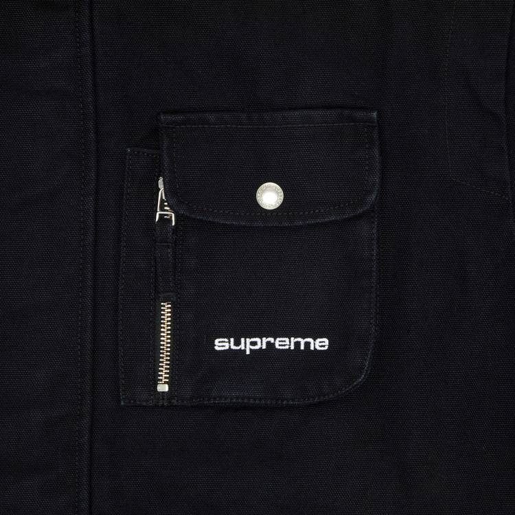Supreme Canvas Clip Jacket 'Black' | GOAT