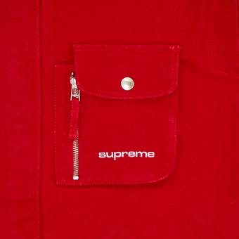 Supreme Canvas Clip Jacket 'Red' | GOAT