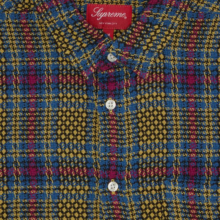 Buy Supreme Basket Weave Plaid Shirt 'Yellow' - SS23S20 YELLOW | GOAT