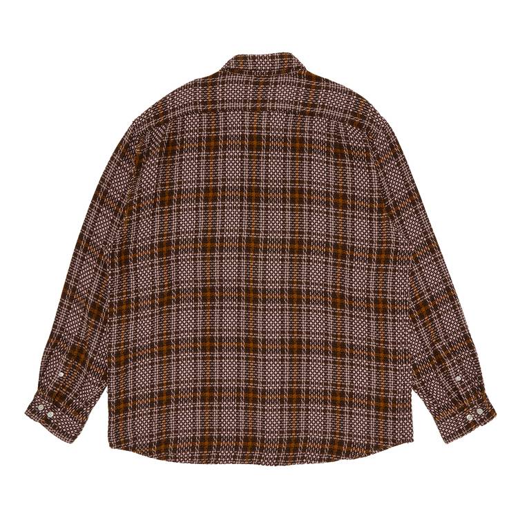 Supreme Basket Weave Plaid Shirt 'Brown'