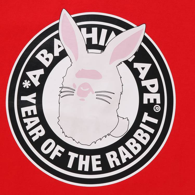 BAPE Year of the Rabbit Ape Head Tee (2023) Red