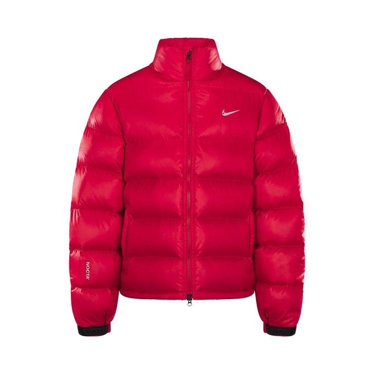 Red nike puffer jacket online