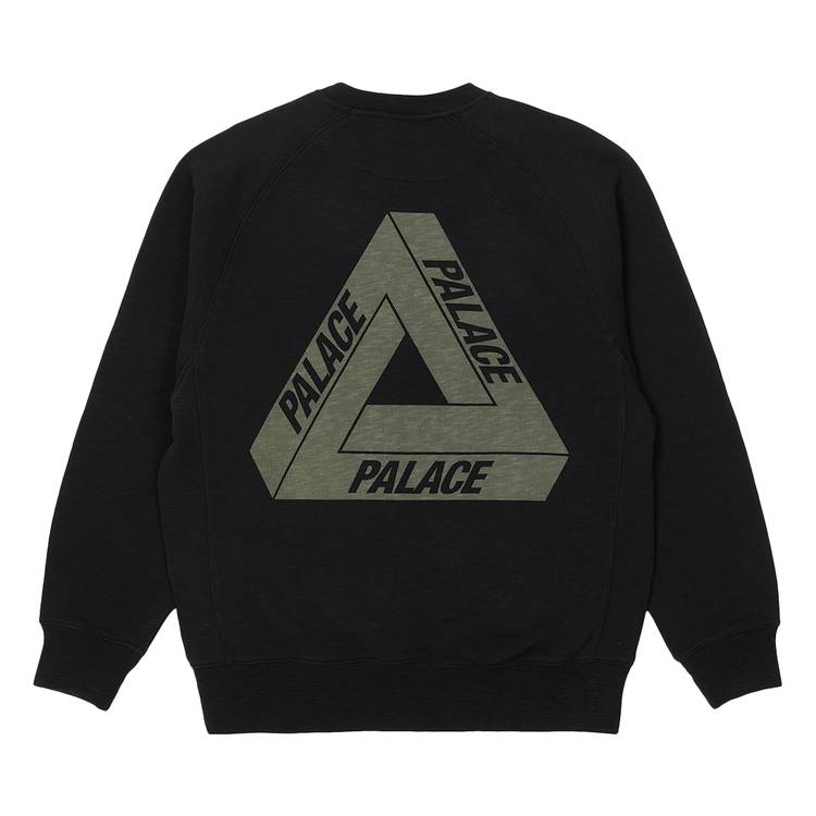 Buy Palace Tri-Ferg Slub Crew 'Black' - P23CS139 | GOAT CA