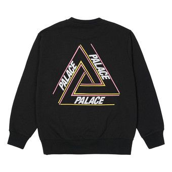 ★2023SS★Palace Fleece Tri-Ferg Crew Palace Fleece Tri-Ferg Crew Grey Marl Men's - SS23 - US