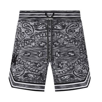 Buy Amiri Space Dye Bandana Shorts 'Black' - PS23MKB004 001