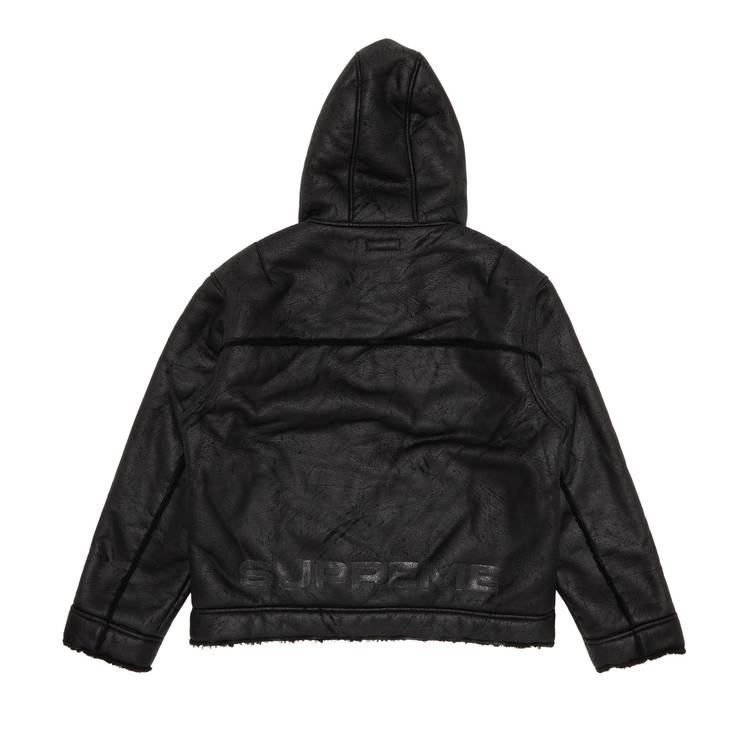 Buy Supreme Faux Shearling Hooded Jacket 'Black' - SS23J48