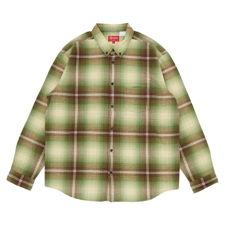 Buy Supreme Shadow Plaid Flannel Shirt 'Green' - SS23S13 GREEN