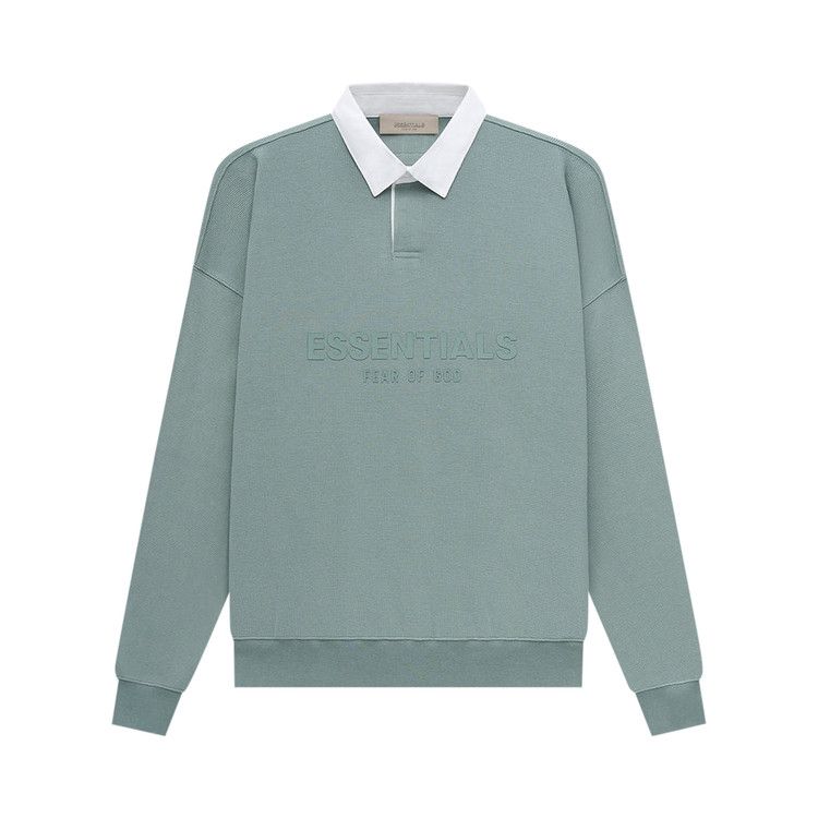 Fear Of God Essentials Waffle Henley Rugby 'sycamore'