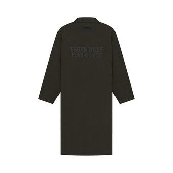 Buy Fear of God Essentials Long Coat 'Off Black' - 202BT224000F | GOAT