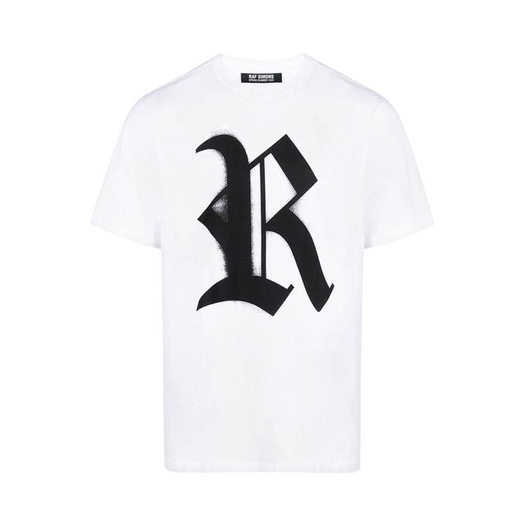 Raf Simons Big Fit T-Shirt With R Print On Front White