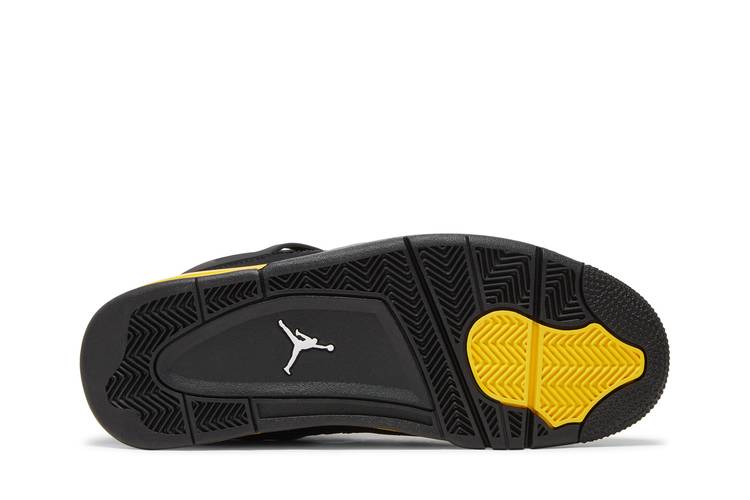 Air Jordan 4 lV Retro 'Thunder' 2023 Black/Yellow Mens