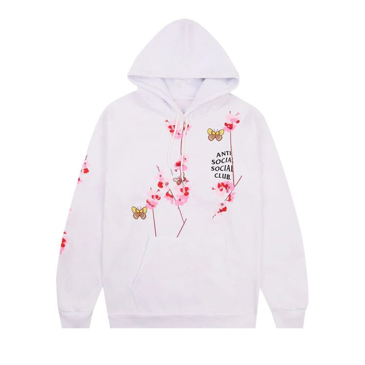 Buy Anti Social Social Club Kkoch Butterflies Full Embroidery Hoodie White 0657 1FW220106KBFEH WHIT GOAT