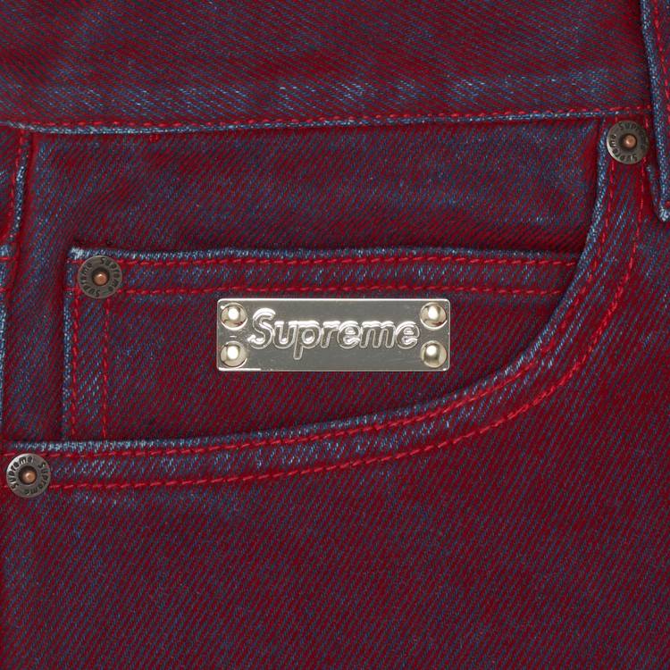 Supreme Flocked Regular Jean 'Red'