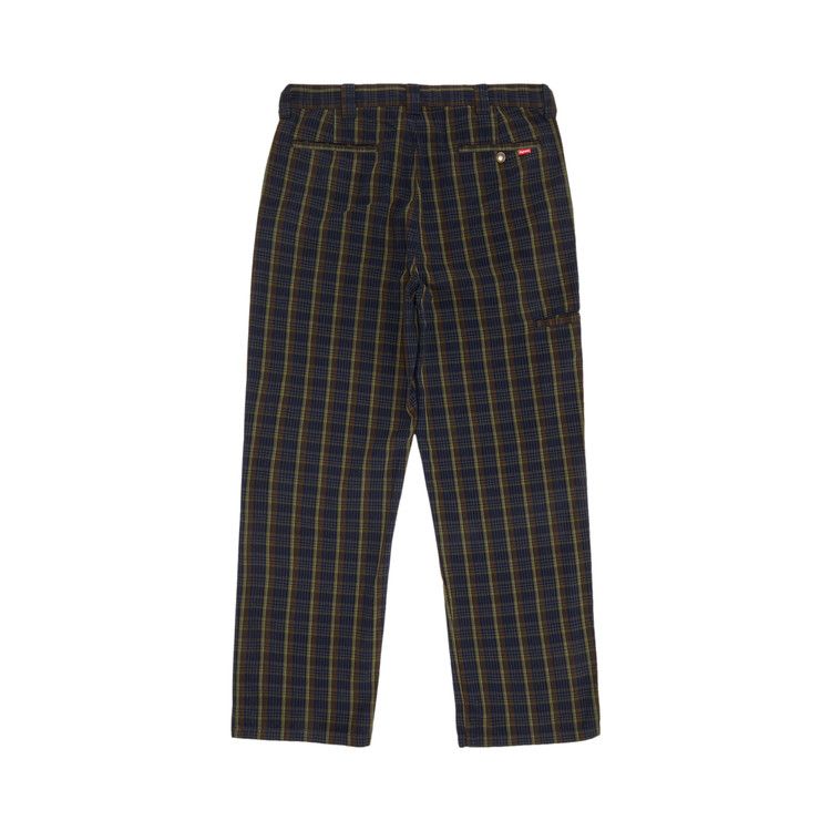 Buy Supreme Work Pant 'Navy Plaid' - SS23P17 NAVY PLAID | GOAT