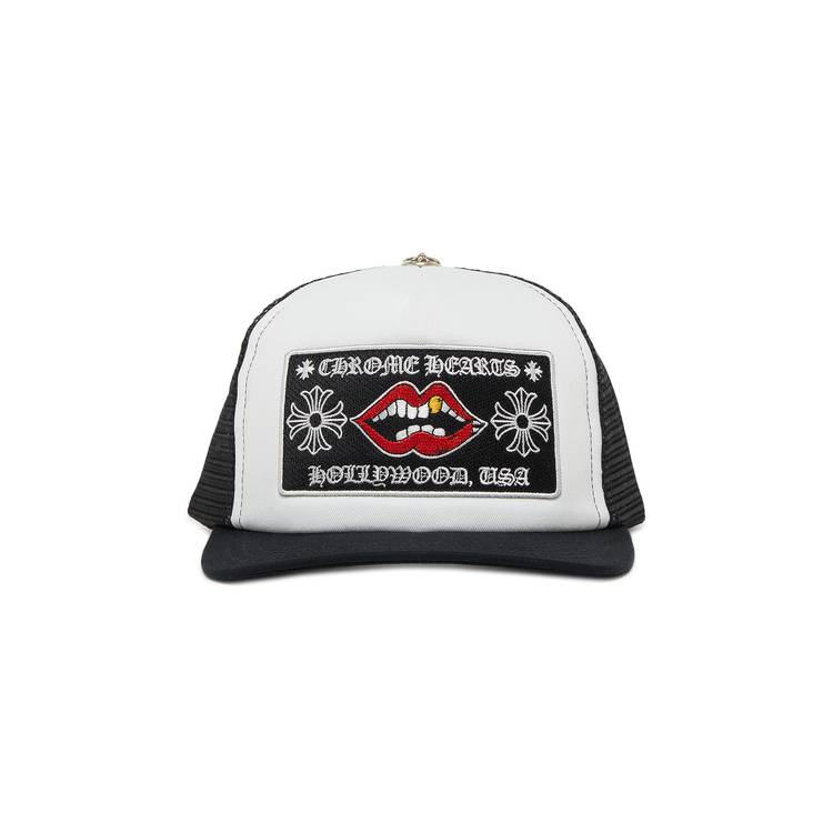 Buy Chrome Hearts Chomper Hollywood Trucker Hat 'Black/White