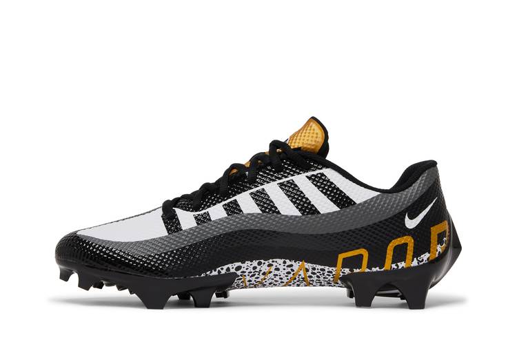 Nike Vapor Edge Elite 360 Black Metallic Gold White Cleats DQ3558-002 Men's  12.5