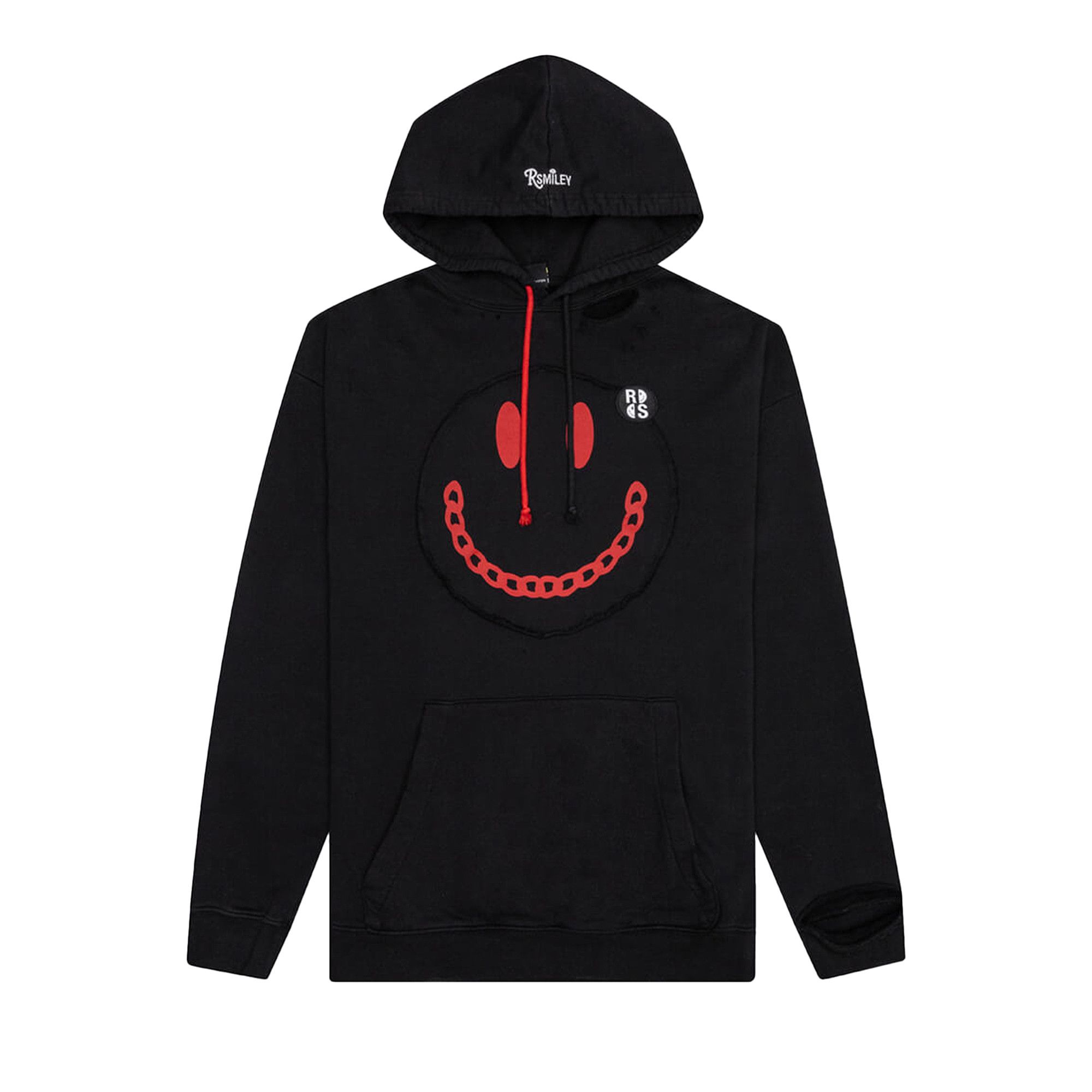 Pre-owned Raf Simons Destroy Washed Print Regular Fit Hoodie 'black'