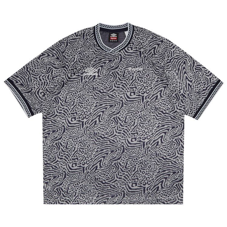 Buy Supreme x Umbro Jacquard Animal Print Soccer Jersey 'Navy