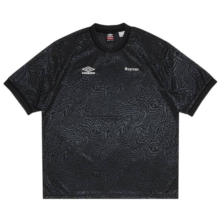 Buy Supreme x Umbro Jacquard Animal Print Soccer Jersey 'Black 