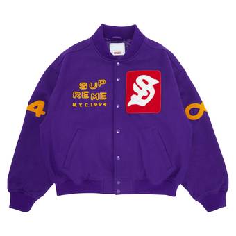 Supreme Tourist Varsity Jacket 'Purple' | GOAT