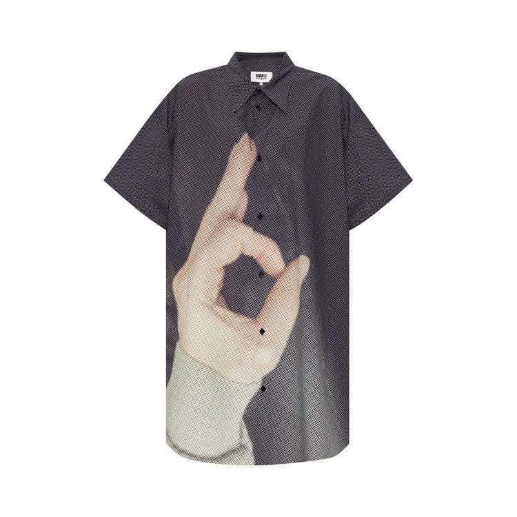 Buy MM6 Maison Margiela Hand Sign Shirt Dress 'Black Buy MM6 Maison Margiela Hand Sign Shirt Dress 'Black