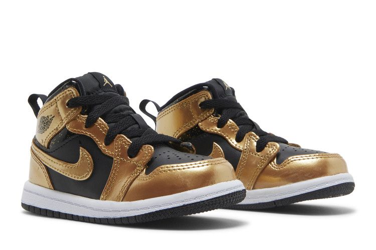 Air Jordan 1 Mid SE Td Metallic Gold Black