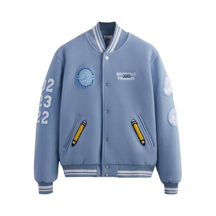 Buy Kith x Invisible Friends Manteco Wool Varsity Jacket 'Larimar