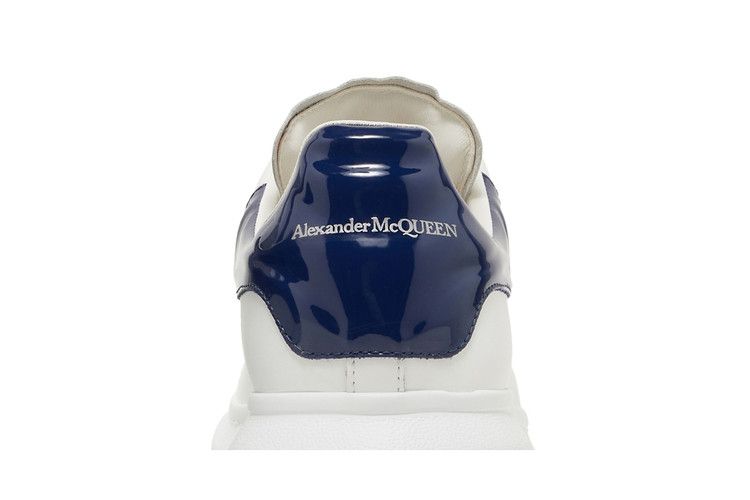 Alexander Mcqueen Oversized Sneaker White Navy Patent