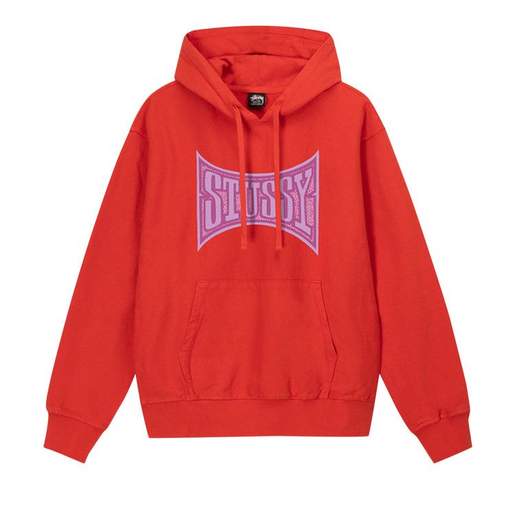 Stussy Champion Pigment Dyed Hoodie Tomato