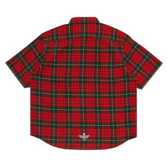 Supreme X Undercover Shorts-Sleeve Flannel Shirt Red Plaid Price