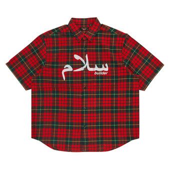 Supreme X Undercover Shorts-Sleeve Flannel Shirt Red Plaid Price
