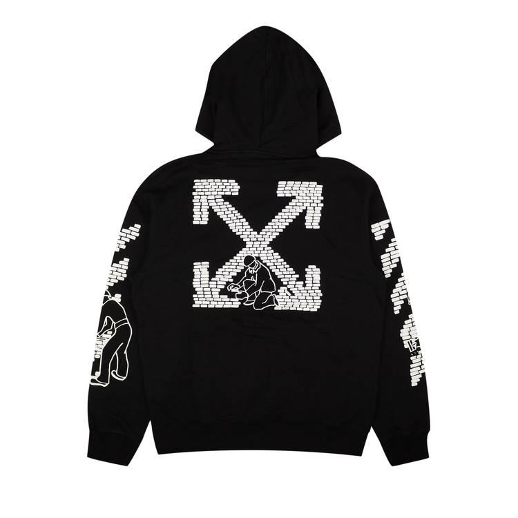 Buy Off-White Bricks Slim Hoodie 'Black/White