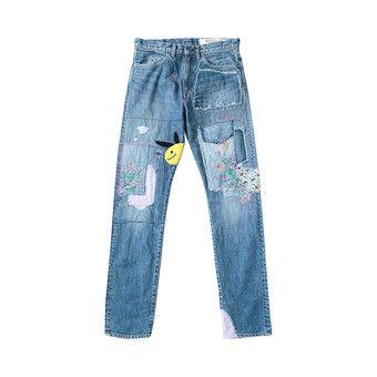 国内で当店のみ Hanqiaoriji - Star Patch Chunky Denim Derby B EMBLEM BAGGY JEANS – BlackEyePatch