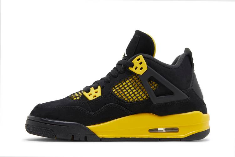 Buy Air Jordan 4 Retro GS 'Thunder' 2023 - 408452 017 - Black | GOAT