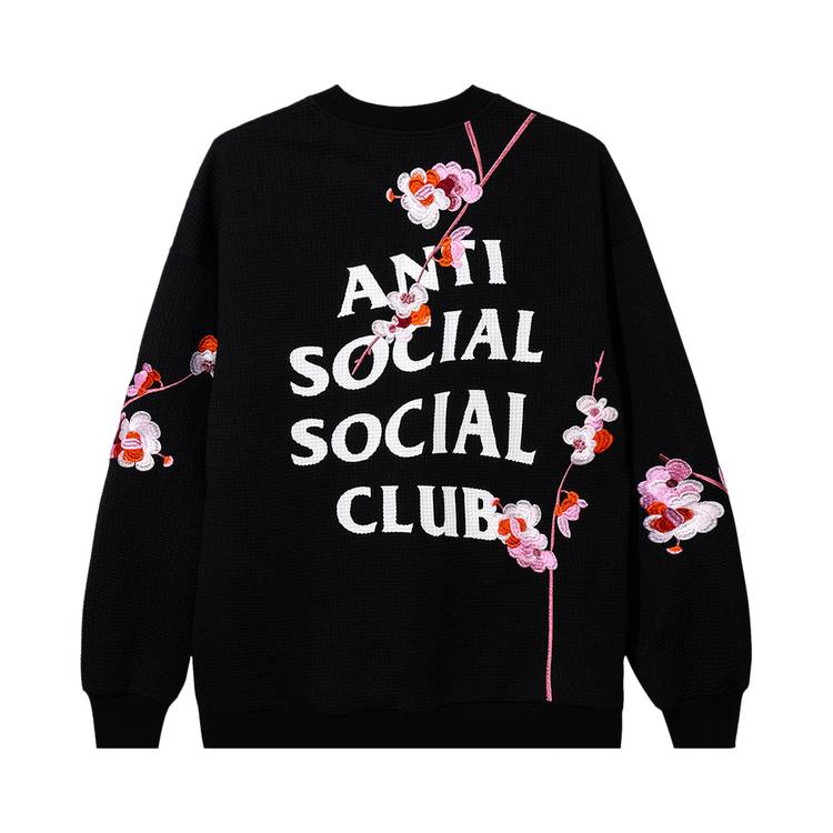 Buy Anti Social Social Club Kkoch Knitted Thermal Crewneck 'Black