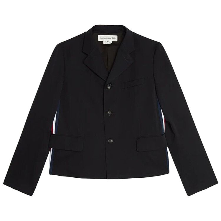 Buy Comme des Garçons Girl Gabardine Stripe Tape Blazer 'Navy