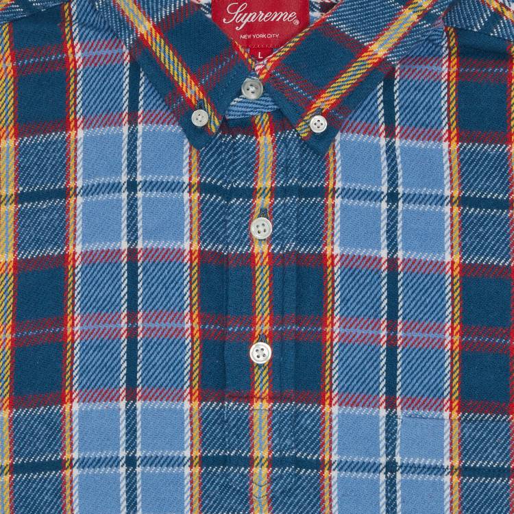 Supreme Pullover Plaid Flannel Shirt 'Blue'