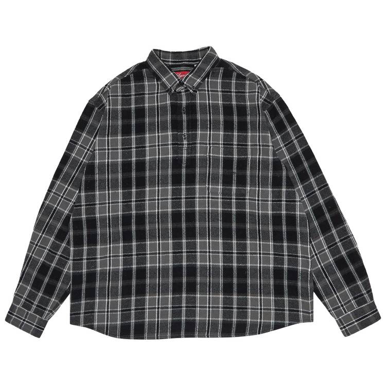 Buy Supreme Pullover Plaid Flannel Shirt 'Black' - SS23S14 BLACK