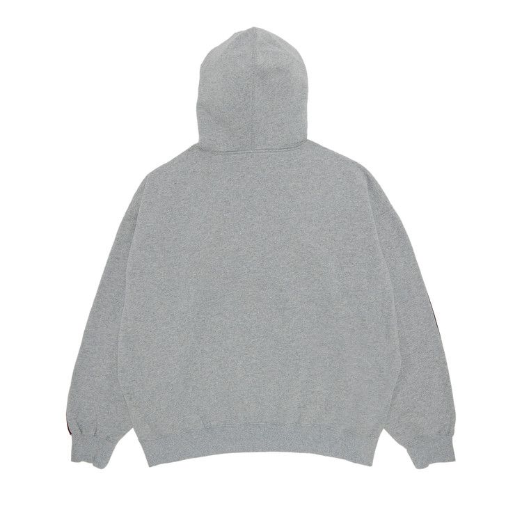 Supreme Half Zip Hooded Sweatshirt 'heather Grey'