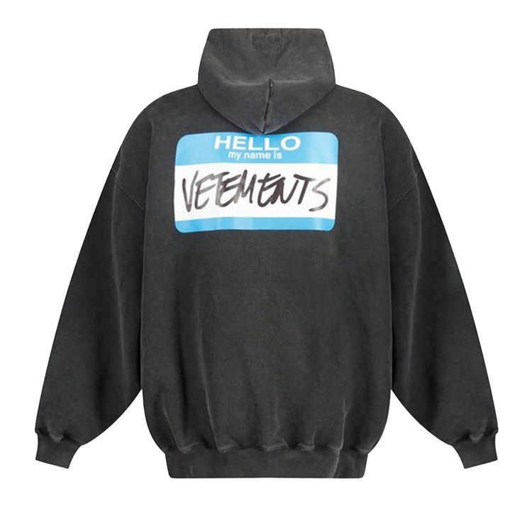 Buy Vetements My Name Is Faded Zip-Up Hoodie 'Black' - UE63HD440B BLAC |  GOAT