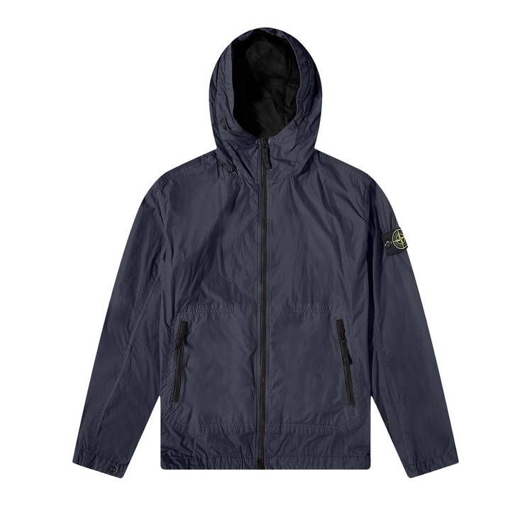 Buy Stone Island Crinkle Reps Light Hooded Jacket 'Navy Blue